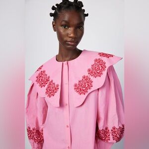 Damson Madder Romeo Pink Broderie Blouse